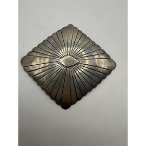 Vintage Navajo Sterling Silver Sunburst Brooch Pendant D Skeets 20g